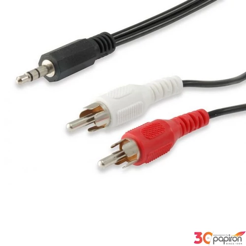 Audio kábel 3,5mm jack-2xRCA 2,5 m EQUIP