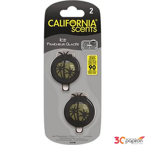 Autóillatosító mini diffúzer 2x3ml CALIFORNIA SCENTS ICE