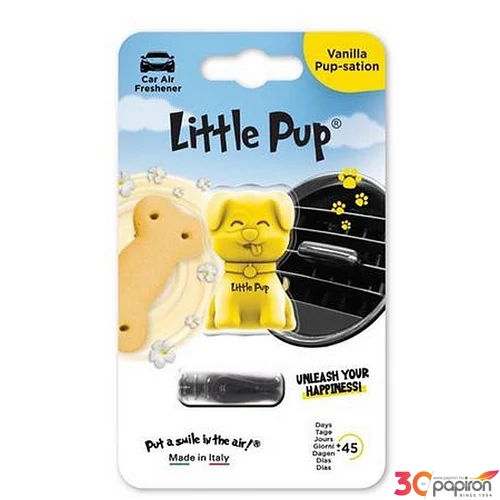 Autóillatosító szellőzőrácsra LITTLE JOE "PUP Vanilla Pup-sation" sárga