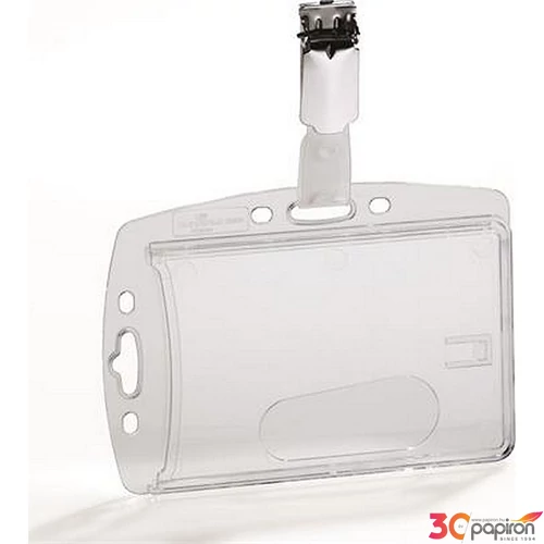 Azonosítókártya-tartó akril, zárt, csíptetővel DURABLE DB800518