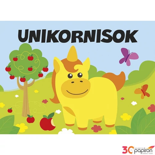 Babakönyv foglalkoztató Pancsolókönyv szivaccsal - Unikornis Napraforgó könyvek