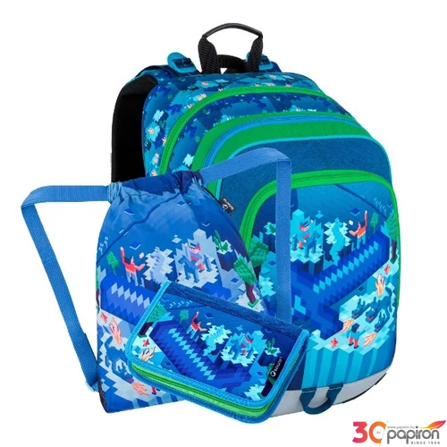 Bagmaster  Iskolatáska szett ALFA 21 B táska tolltartó tornazsák 25'