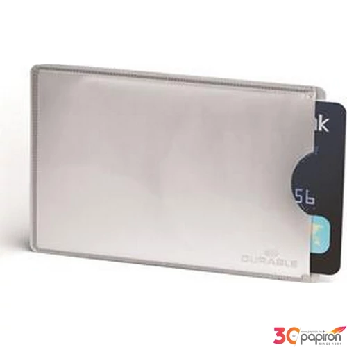 Bankkártyatartó 1 db-os RFID védelemmel, DURABLE, ezüst DB890023