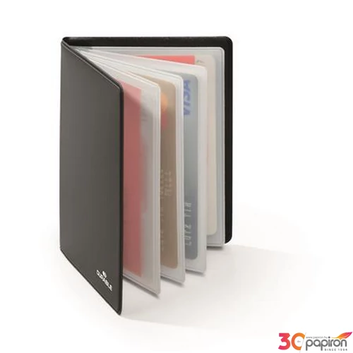 Bankkártyatartó Durable 8 db-os, RFID védelemmel, fekete Belső méret: 54 x 86 mm