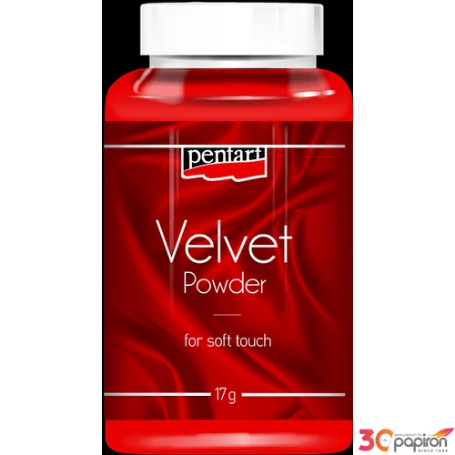 Bársonypor Pentart 17g piros