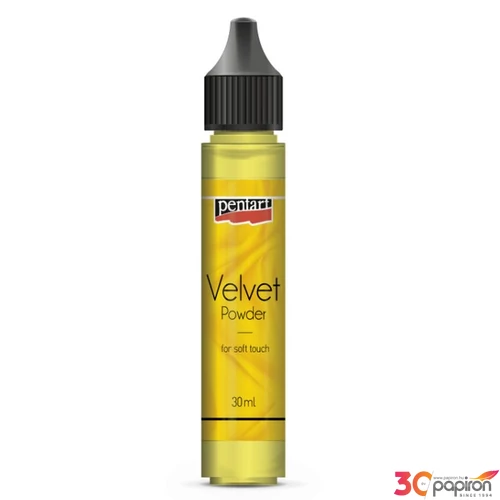 Bársonypor Pentart 30ml citromsárga