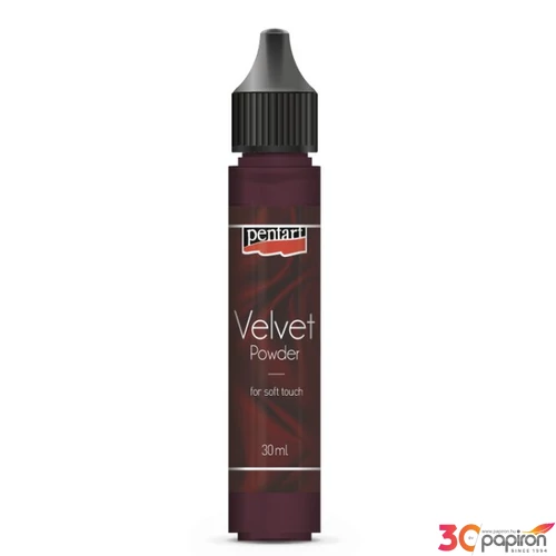 Bársonypor Pentart 30ml gránátvörös