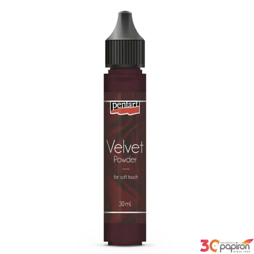 Bársonypor Pentart 30ml sötétbarna