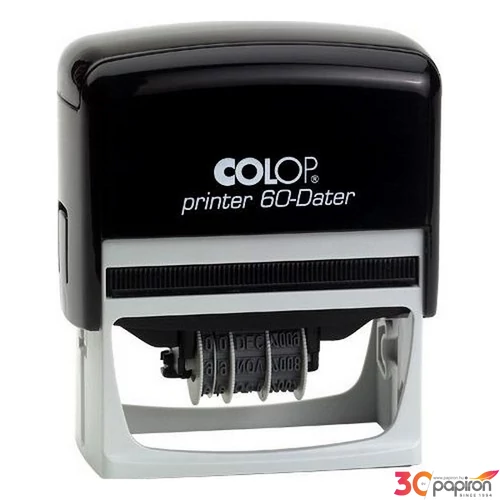 Bélyegző Colop Printer 60-Date Dátum+szöveg bélyegző K fekete 01026100 m: 37x76mm