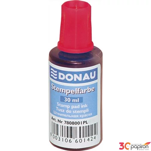 Bélyegzőfesték Donau piros 30ml DONAU 7808001PL-F04