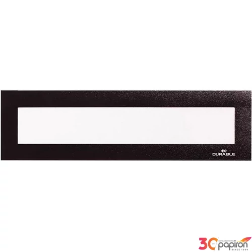 Bemutató fejléc Durable fekete, mágneses, 323x66mm