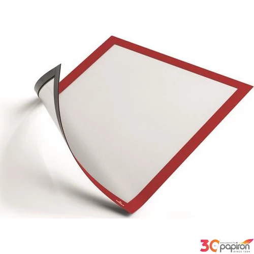 Bemutató keret A4 mágneses, DURABLE, piros 5db/csom