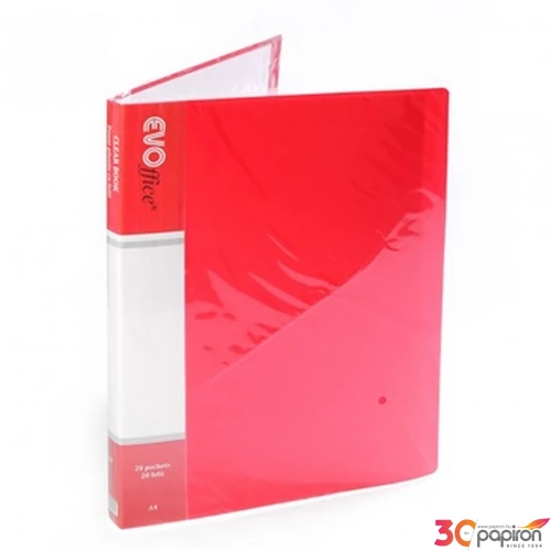 Bemutató mappa A4 Evoffice 20lapos piros Papiron