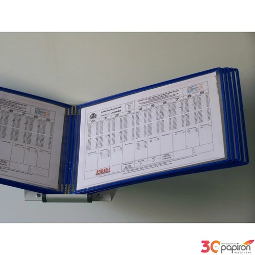 Bemutatótábla A4 Tarifold fekvő felül nyitott kék 10db/doboz