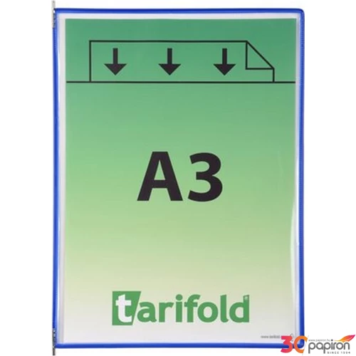 Bemutatótábla Tarifold A3 acélkeretes álló kék 10 db