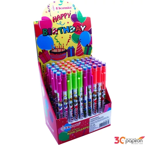 Bensia toLóbetétes ceruza radíros PAEPF96 Happy Birthday szülinapi Születésnapos mintákkal