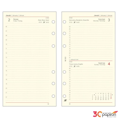 Betétlap És Kiegészítő 2026 M312 2025 Napi Betétlap Csomag Toptimer 2026 kollekció!