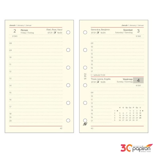Betétlap És Kiegészítő 2026 S312 2025 Napi Betétlap Csomag Toptimer 2026 kollekció!