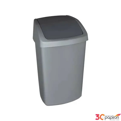 Billenős szemetes 50l CURVER Swing top ezüst/grafit