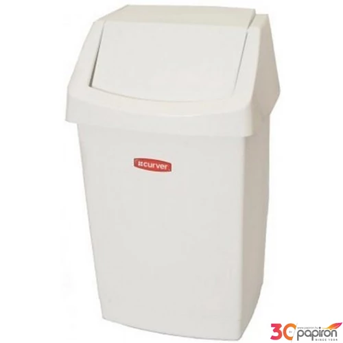Billenős szemetes Curver 25L Click-It, fehér színű UCC25F