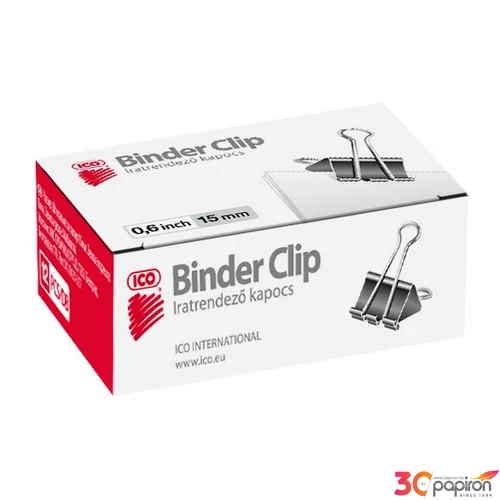 Bindercsipesz 15mm ICO 12db-os 