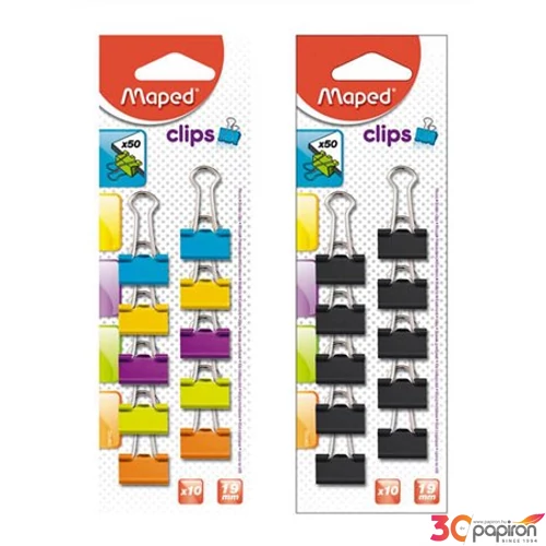 Bindercsipesz 19mm Maped színes 10db-os Irodai kiegészítők MAPED 036102