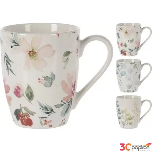 Bögre porcelán 350ml 3 féle minta
