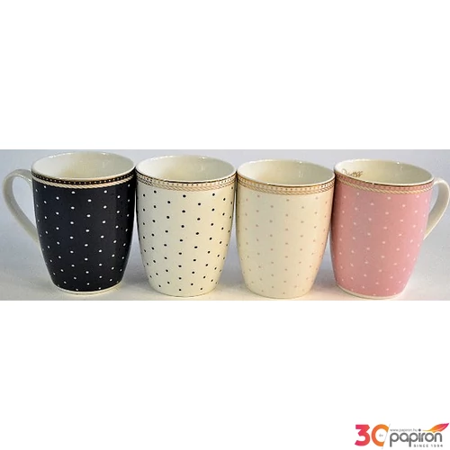 Bögre kerámia hasas 370ml 8, 3x10, 2cm Herceg/Hercegnő mintával 4féle