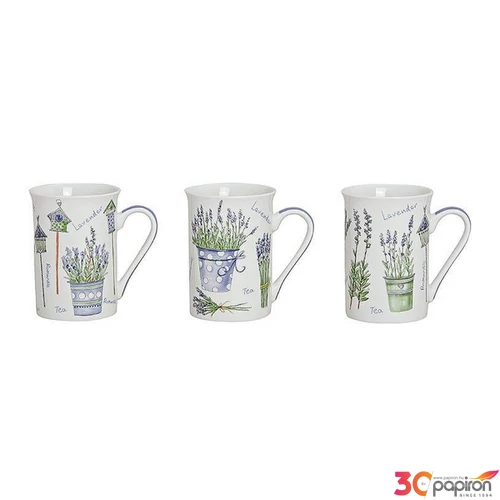 Bögre levendulás 20' Porcelán exkluzív 12cm 2,5dl