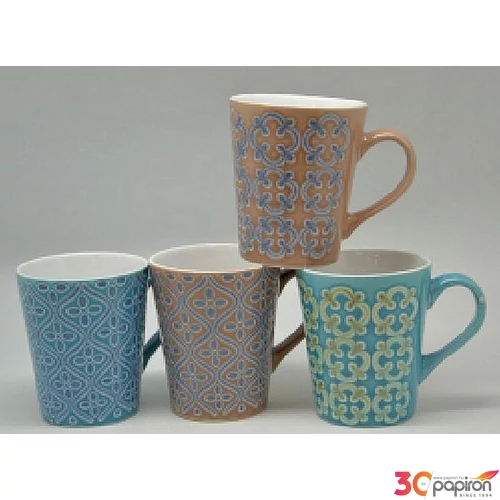 Bögre MAROKKÓ 370ml 9x10,5cm 3féle színben