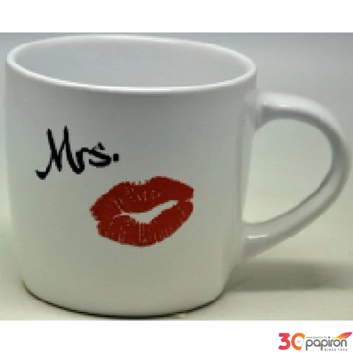 Bögre Mr.+Mrs. 370ml bajusz/csók 253065