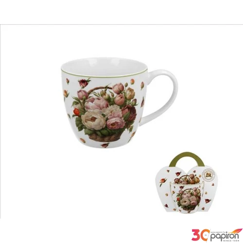 Bögre porcelán460 ml Peonies, díszcsomagolásban 