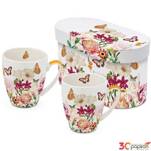 Bögre porcelán 0,35l dobozban 2db-os, Illusion