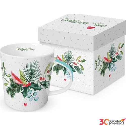 Bögre porcelán 0,35l dobozban, Christmas Time 