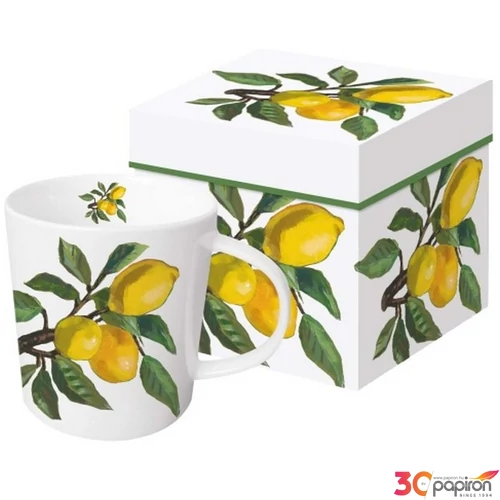 Bögre porcelán 0,35l dobozban, Lemon Musée white