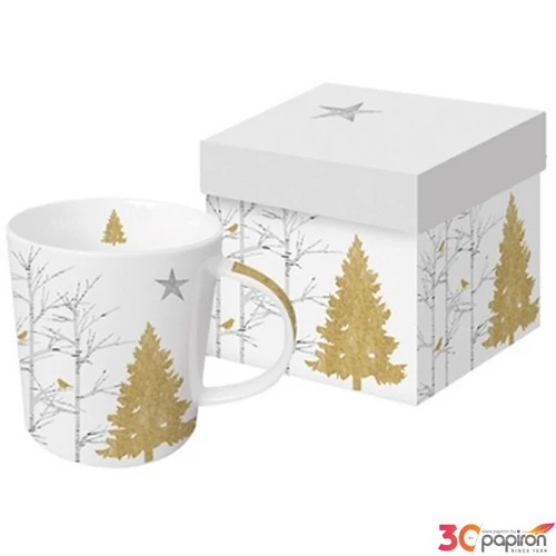 Bögre porcelán 0,35l dobozban Mystic Tree gold