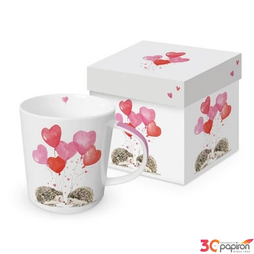 Bögre Porcelán 3,5dl Hedgehogs in Love dobozban