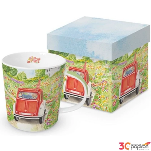Bögre porcelán 0,4l dobozban, Bon Voyage!