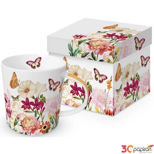 Bögre porcelán 0,4l dobozban, Illusion