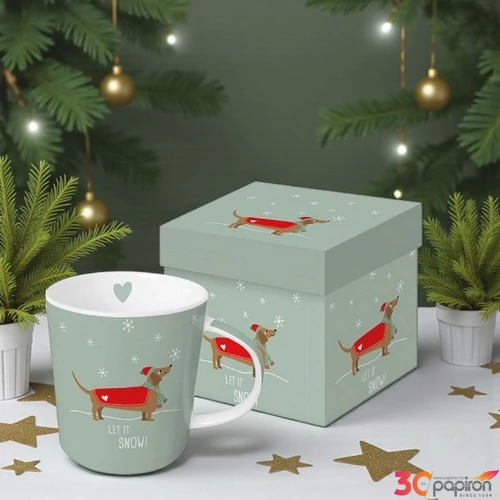 Bögre porcelán 0,4l dobozban, Winter Story