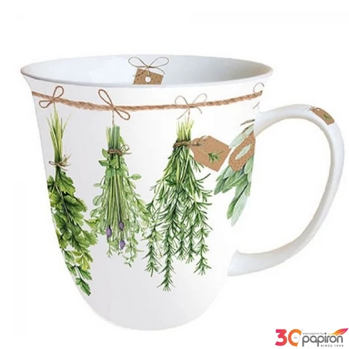 Bögre Porcelán 0,4l Fresh herbs 