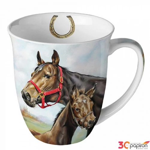Bögre porcelán Ambiante Horse Love 4dl porcelánbögre