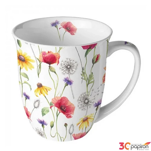 Bögre porcelán Ambiante Poppy Meadow 4dl porcelánbögre