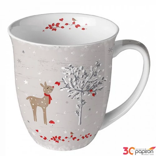 Bögre porcelán Ambiante Sniffing Deer 4dl porcelánbögre