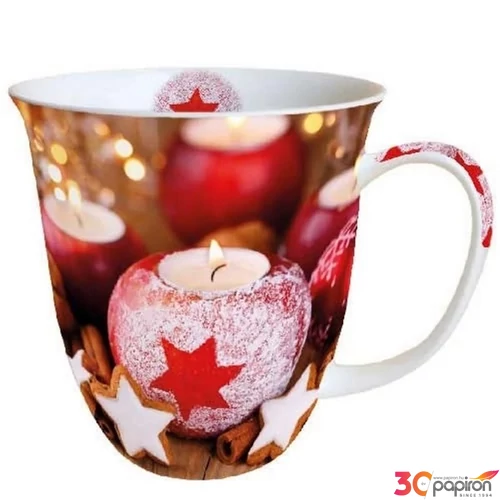 Bögre porcelán Ambiante Star On Candl e 4dl porcelánbögre