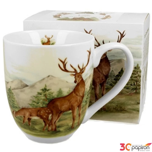 Bögre porcelán 1000ml dobozban, Deer