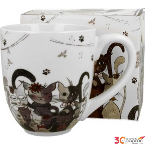 Bögre porcelán 1000ml dobozban,Cats Family