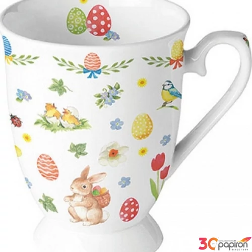 Bögre porcelán 2,5dl Easter Collage porcelánbögre