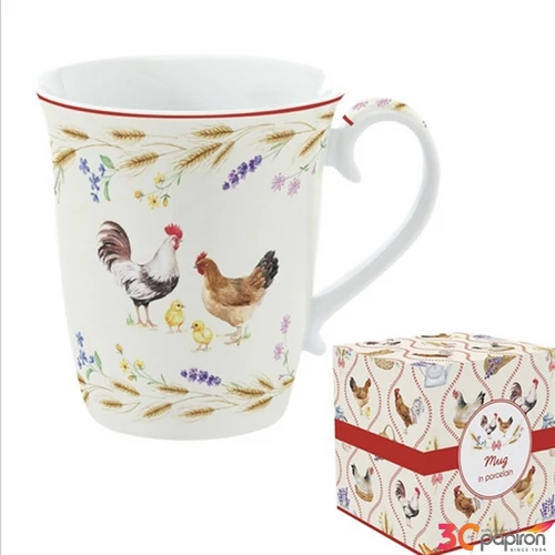Bögre Porcelán 2,7dl Country Life