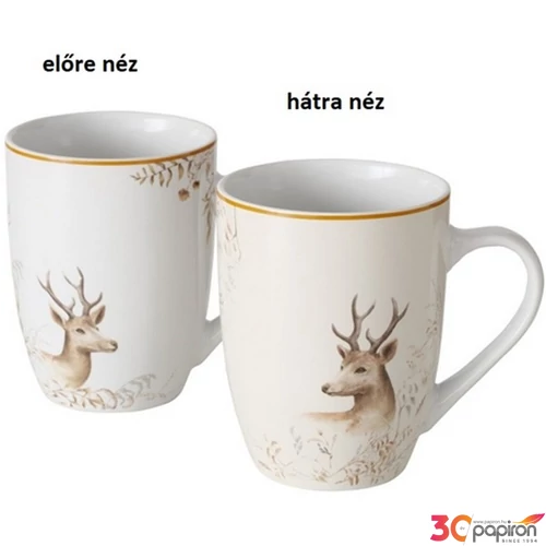 Bögre porcelán 300ml szarvasos, 